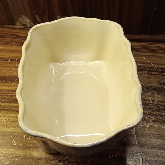Vintage Roseville spongeware glazed pottery planter - Picture 5 of 6